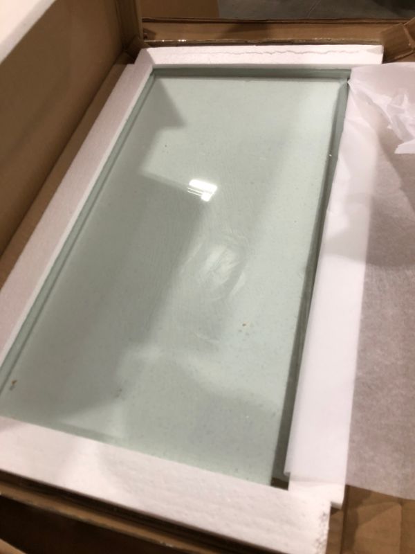 Photo 2 of 2 PACK! Spancraft Glass Heron Glass Shelf, Brass, 12 x 21