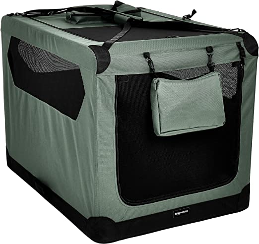 Photo 1 of Amazon Basics Folding Portable Soft Pet Dog Crate Carrier Kennel
