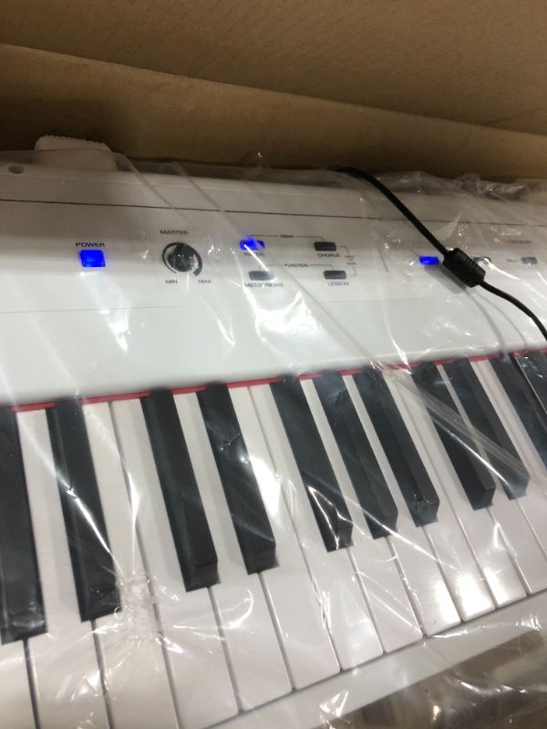 Photo 3 of Digital Piano Bundle - Electric Keyboard with 88 Semi Weighted Keys, Built-In Speakers and Sustain Pedal – Alesis Recital (White) and M-Audio SP-2
