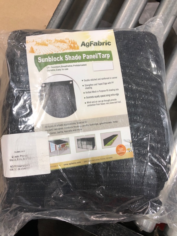 Photo 2 of Agfabric 50% Shade Cloth Sunblock Shade Cloth Cover with Clips for Plants 6.5’ X 20’, Black