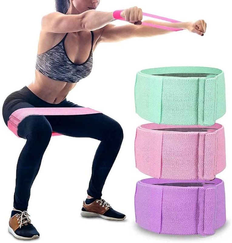 Photo 1 of Adjustable Hip Stretch Resistance Bands Set Yoga Exercise Booty Bands Training Belt Heavy Duty Booty Fitness Rubber Bads Resistance Bands Glute Hip Circle Fabric Fitness Squat Bands