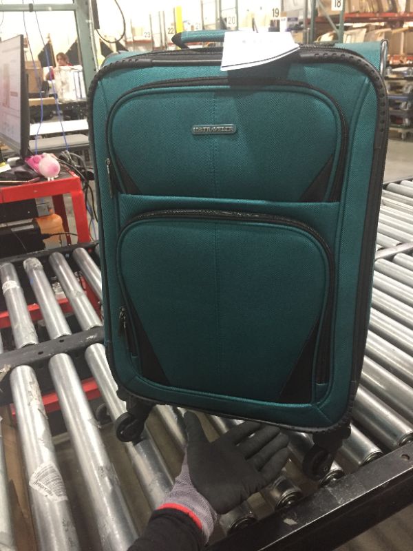 Photo 2 of U.S. Traveler Aviron Bay Expandable Softside Luggage with Spinner Wheels, Teal, Carry-on 23-Inch
