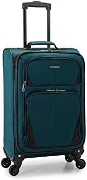 Photo 1 of U.S. Traveler Aviron Bay Expandable Softside Luggage with Spinner Wheels, Teal, Carry-on 23-Inch
