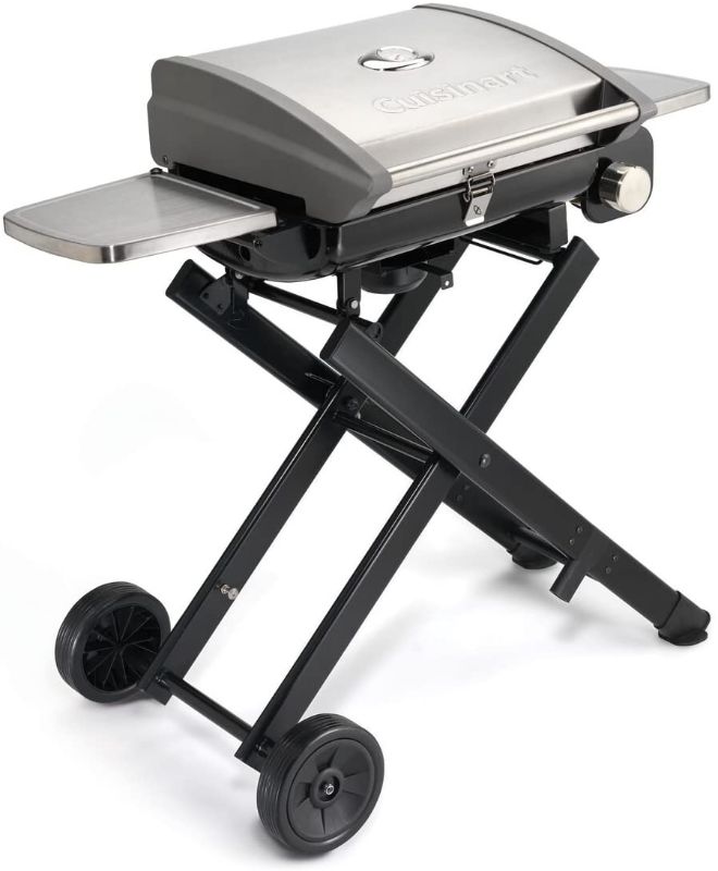 Photo 1 of Cuisinart CGG-240 All Foods, 27.3" L x 38" W x 23.5" H, Roll-Away Gas Grill, Stainless Steel
