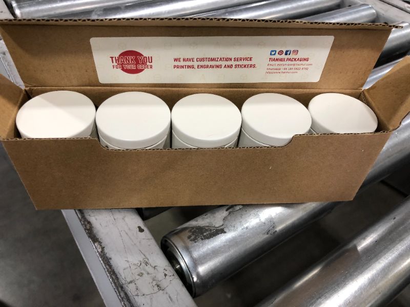 Photo 1 of 5 pack small tin boxes white 