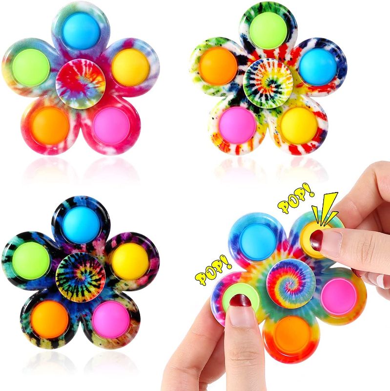 Photo 1 of  Fidget Toys Pop Fidget Spinners, Push Bubble Simple Sensory Toys Popper Pop Fidget Spinner Its Halloween Party Favors Return Gifts for Toddler Kids Teen Girls Boys