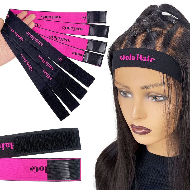 Photo 1 of Dolahair Lace Melting Band,Elastic bands for Wig Edges, 4PCS Wig Band for Wigs Edge Wrap to Lay Edges, Wig Band Edge Wrap to Lay Edges,Elastic Band for Sewing, Edge Laying Band (4pcs/pack)
