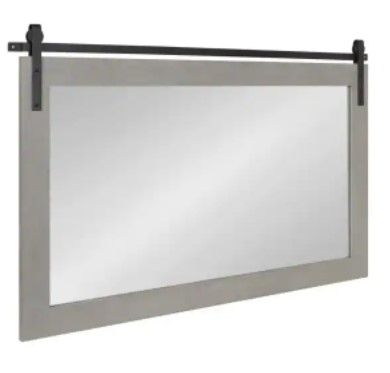 Photo 1 of Cates 24 in. x 40 in. Classic Rectangle Framed Gray Wall Accent Mirror