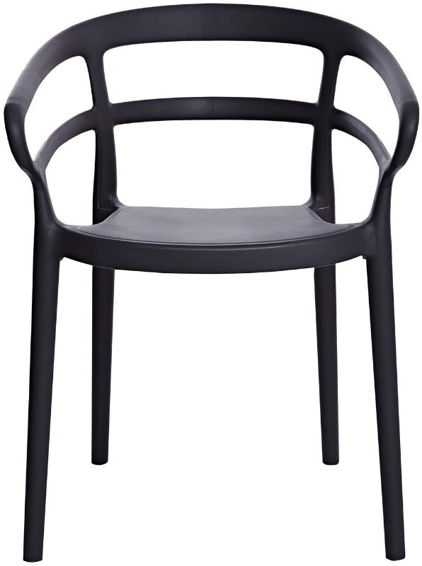 Photo 1 of Amazon Basics Dark Grey, Curved Back Dining Chair