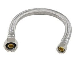 Photo 1 of 3/8 in. Compression x 1/2 in. Female x 12 in. Stainless Steel Flexible Faucet Connector (5 PACK)
