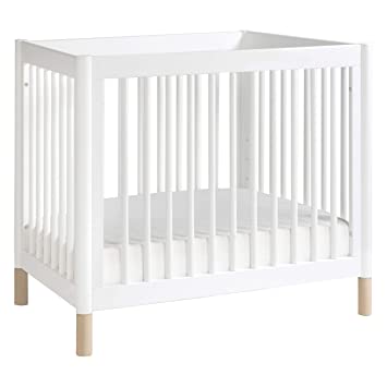 Photo 1 of Babyletto Gelato 4-in-1 Convertible Mini Crib in White and Washed Natural, Greenguard Gold Certified STOCK PHOTO FOR REFERENCE 