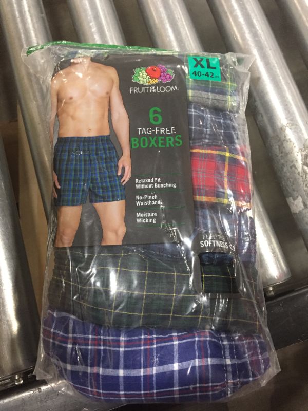 Photo 1 of FRUIT OF THE LOOM MEN'S TAG FREE BOXERS XL