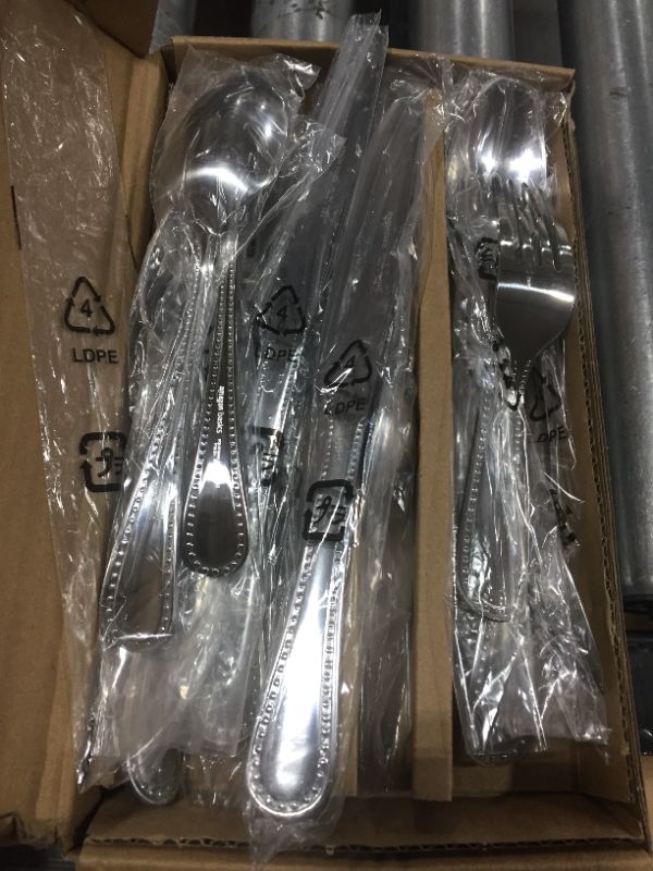 Photo 1 of Amazon Basics 20-Piece Stainless Steel Flatware Set