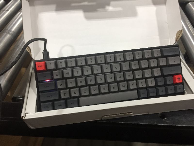 Photo 2 of EPOMAKER SKYLOONG SK64 64 Keys Hot Swappable Mechanical Keyboard with RGB Backlit, PBT Keycaps, Arrow Keys for Win/Mac/Gaming (Gateron Optical Yellow, Grey Black)
