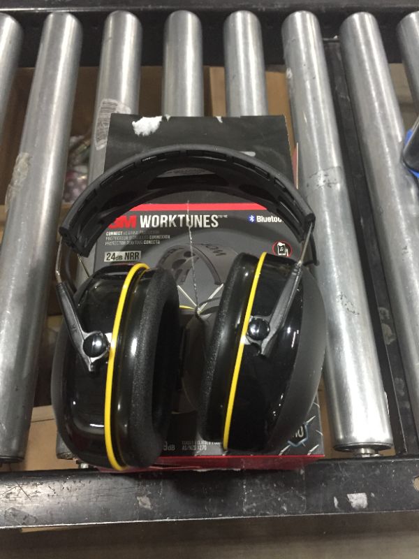 Photo 2 of 3M WorkTunes Connect Hearing Protector with Bluetooth Technology, 24 dB NRR, Ear protection for Mowing, Snowblowing, Construction, Work Shops
