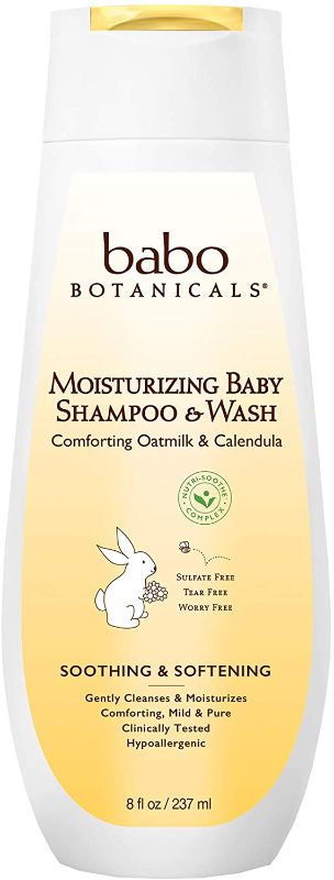 Photo 1 of Babo Botanicals Oatmilk Moisturizing Baby Shampoo and Wash, calendula 8 Fl Oz BB May 2023
