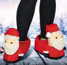 Photo 1 of Santa Fuzzy Slippers - Christmas House Shoe M