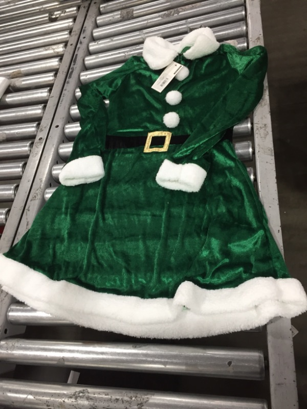 Photo 1 of Silver Lilly Women's Holiday Elf Santa Hooded Christmas Costume Dress
