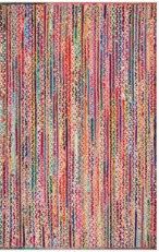 Photo 1 of Aleen Bohemian Braided Stripes Jute Multi 9 ft. x 12 ft. Area Rug