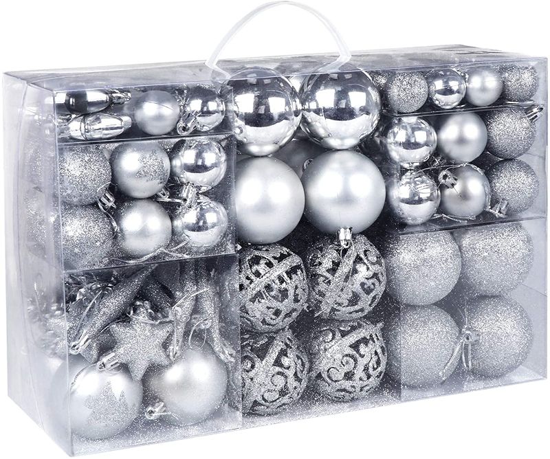 Photo 1 of Christmas Balls Ornament Set - 102Pcs (Not exact as stock)