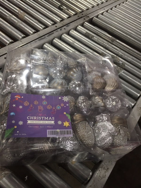 Photo 2 of Christmas Balls Ornament Set - 102Pcs (Not exact as stock)