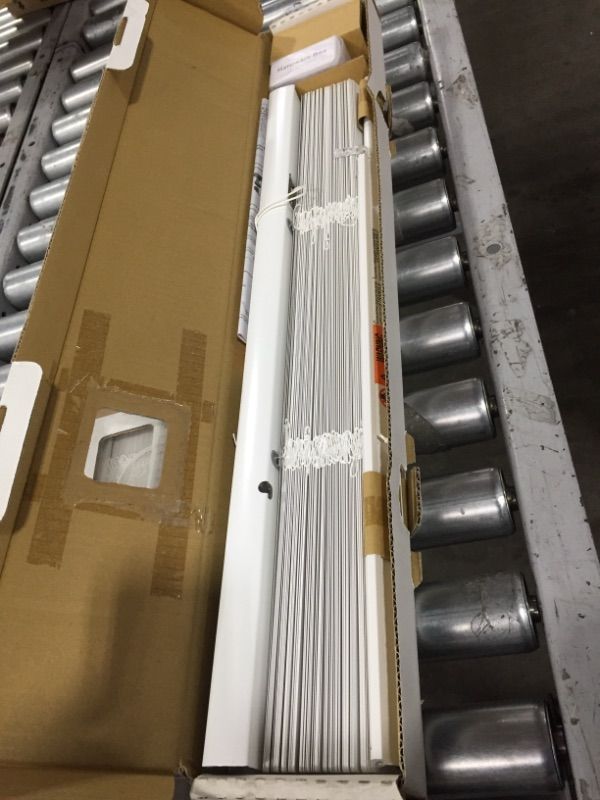 Photo 1 of Alabaster Cordless 1 in. Vinyl Mini Blind - 23 in. W x 72 in. L set of 4
