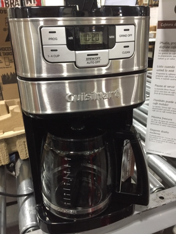 Photo 5 of Cuisinart DGB-400 Automatic Grind & Brew 12-Cup Coffeemaker, Black/Silver
