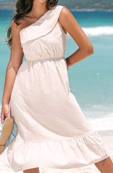 Photo 1 of Jordyn One Shoulder Ruffle Dress M