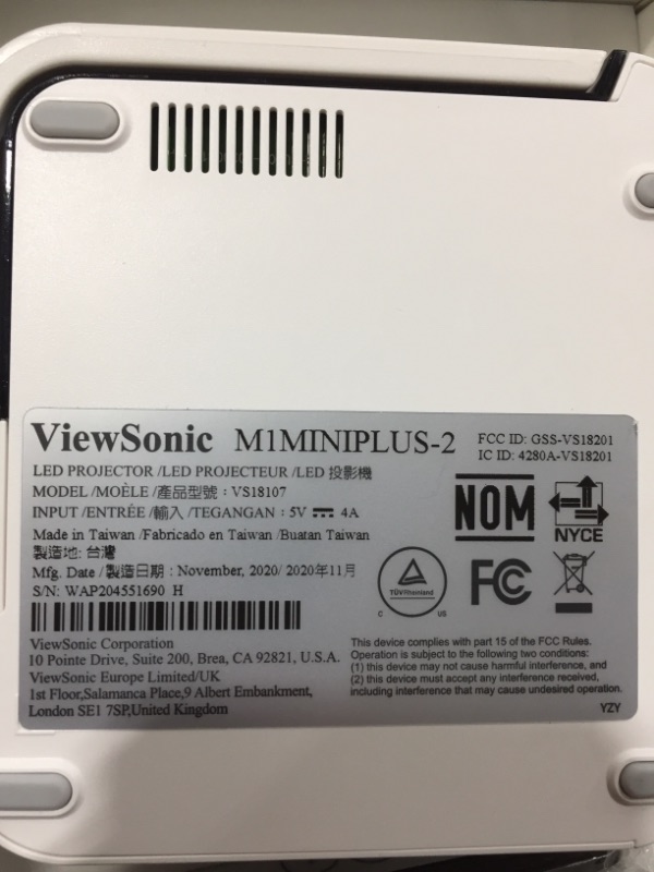 Photo 7 of ViewSonic - M1MINIPLUS WVGA Wireless Smart DLP Portable Projector - Teal