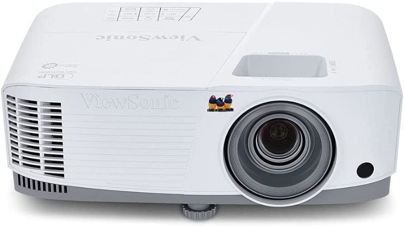 Photo 1 of ViewSonic 3800 Lumens SVGA High Brightness Projector for Home and Office with HDMI Vertical Keystone (PA503S) White/gray
