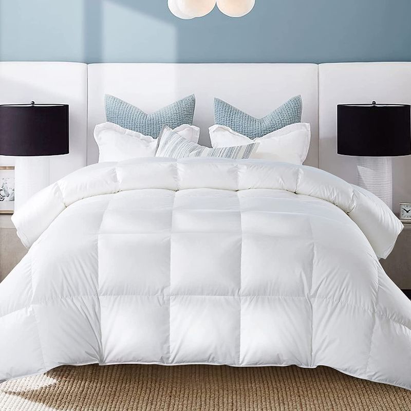 Photo 1 of Bed Comforter - White Medium Warmth Duvet Insert with Corner Tabs - Cal-King Size 104x96 Inch