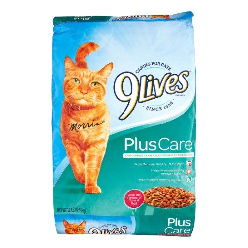 Photo 1 of 9 Lives Plus Care Formula Dry Cat Food - 12 Lb Bag Best By May 7 2022
