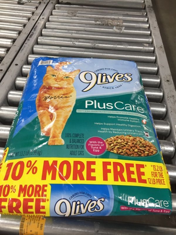 Photo 2 of 9Lives Plus Care Dry Cat Food, 13.3 Lb exp 04/22/2022
