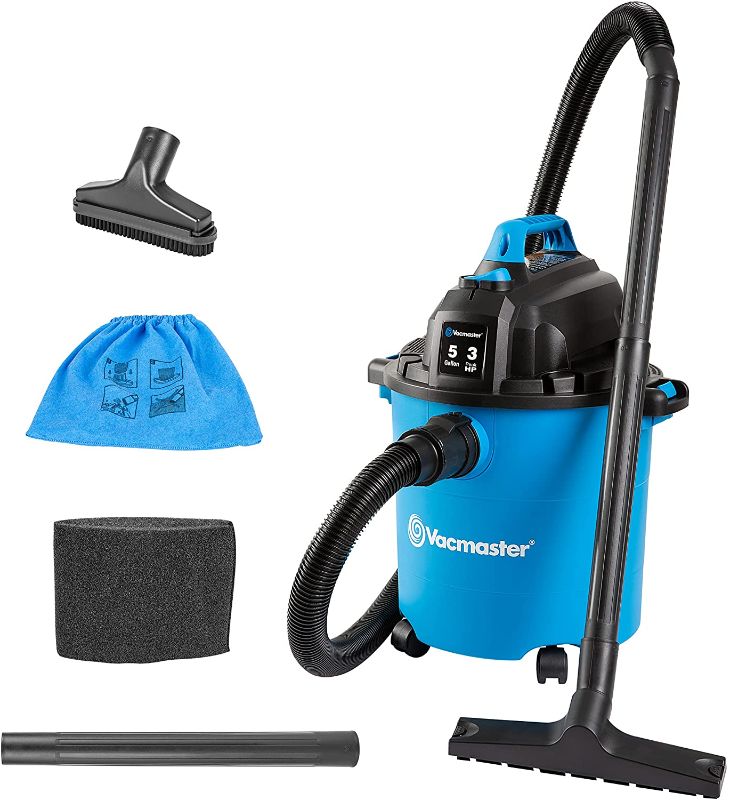 Photo 1 of Vacmaster VJC507P 5-Gallon* 3 Peak HP** Wet/Dry Shop Vacuum, Blue, 5 gal
