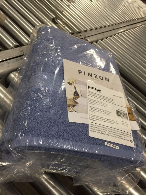 Photo 2 of Amazon Brand – Pinzon 6 Piece Blended Egyptian Cotton Bath Towel Set - Wedgewood
