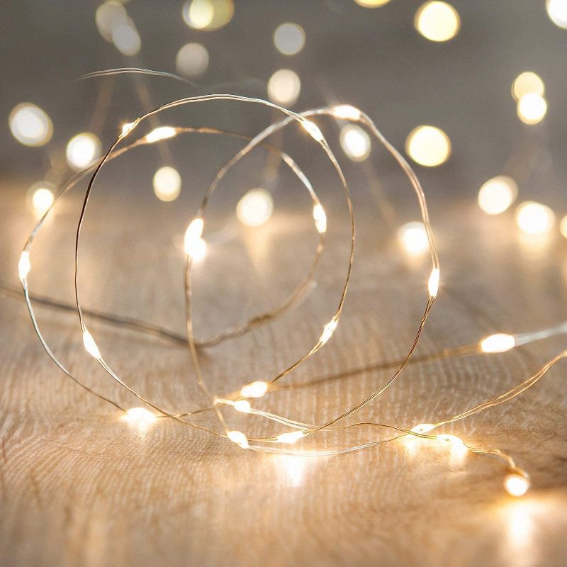 Photo 1 of 10 Pack Led Fairy Lights Battery Operated String Lights Waterproof Silver Wire 7 Feet 20 Led Firefly Starry Moon Lights for DIY Wedding Party Bedroom Patio Christmas (Warm White)
