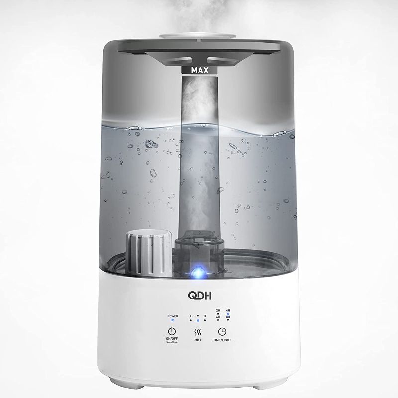 Photo 1 of QDH 3.5L Cool Mist Humidifier Large Room, Top Filling Humidifiers for Bedroom, 26dB Quiet Ultrasonic Humidifier for Home, Air Humidifier for plants, Auto Shut Off Up to 36 Hours with Adjustable Output
