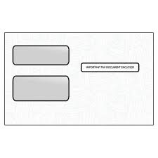 Photo 1 of Bulk Double Window W2 & 1099 Envelopes - 25 Pack
