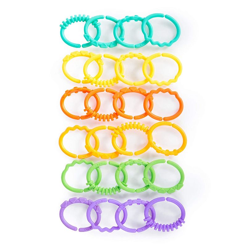 Photo 1 of Bright Starts Lots of Links Rings Toys - for Stroller or Carrier Seat - BPA-Free 22 Pcs, Ages 0 Months Plus
