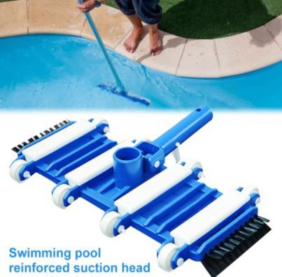 Photo 1 of 14 Inch Swimming Pool Wall Ground Vacuum Head with Side Brush Cleaning Tool (Not exactly as stock)