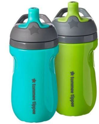 Photo 1 of Tommee Tippee 2pk Insulated Sportee Toddler Water Bottle with Handle - 9oz