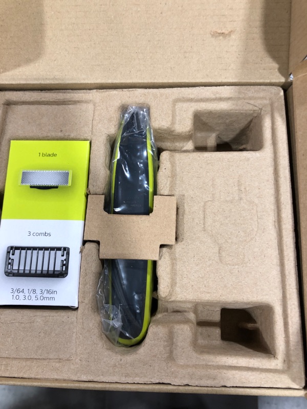 Photo 1 of Philips Norelco OneBlade Hybrid Electric Trimmer and Shaver, QP2520/90
