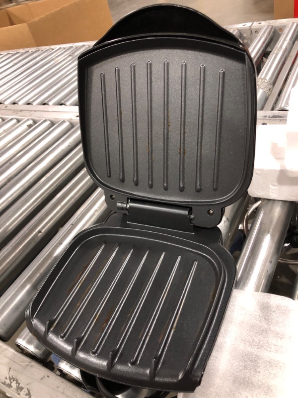 Photo 2 of George Foreman GR0040B 2-Serving Classic Plate Grill, Black
