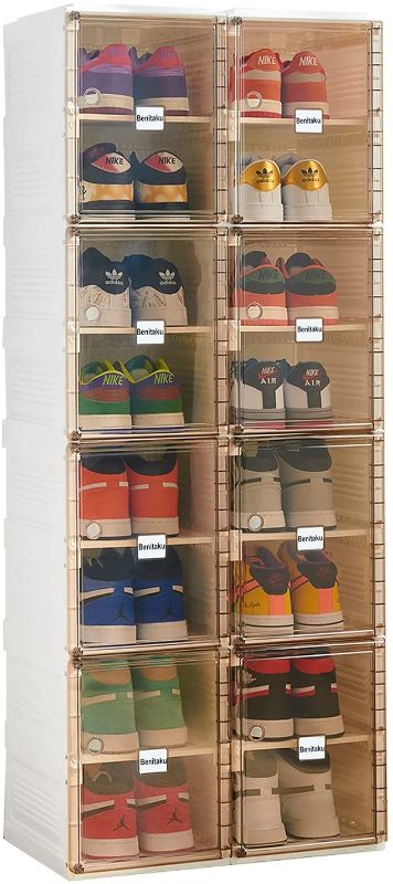 Photo 1 of Benitaku Shoe Storage Organizer - Foldable Shoe Storage Cabinet with Doors - Durable and Stable Shoe Storage Boxes - Stackable Shoe Rack Organizer for Home - Easy Installation- 16 layers (NOT SAME COLOR AS STOCK)
