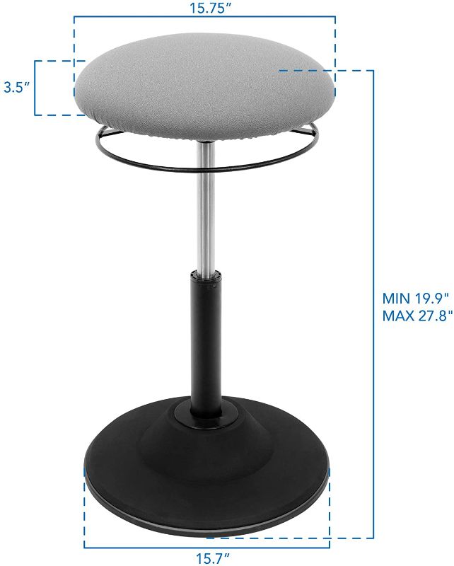 Photo 1 of Mount-It! Standing Desk Stool | Ergonomic Sit Stand Desk Chair for Office | Active Balance 360 Degree Wobble Stool with Padded Seat, Adjustable Height & Non-Slip Rubber Base