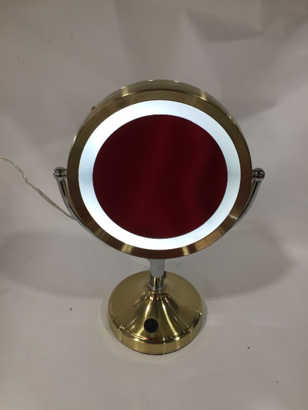 Photo 1 of GOLD LED MAKEUP MIRROR  H15 x W11 inches