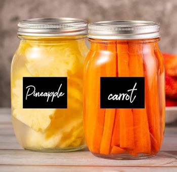 Photo 1 of 32 oz Mason Jars with Lids 2 Pack, Wide Mouth Glass Canning Jars Ideal for Food Storage, Salad, Drinking, Fruit & Vegetable Slices,6 Labels, and One Marker Pen