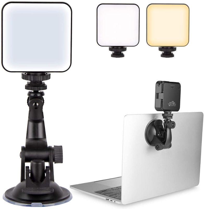 Photo 1 of Video Conference Lighting for Remote Working, Adjustable Computer Light for Video Conferencing, Zoom Calls, Live Streaming, Photography, Rechargable Laptop Video Lighting Kit with Upgrade Suction Cup