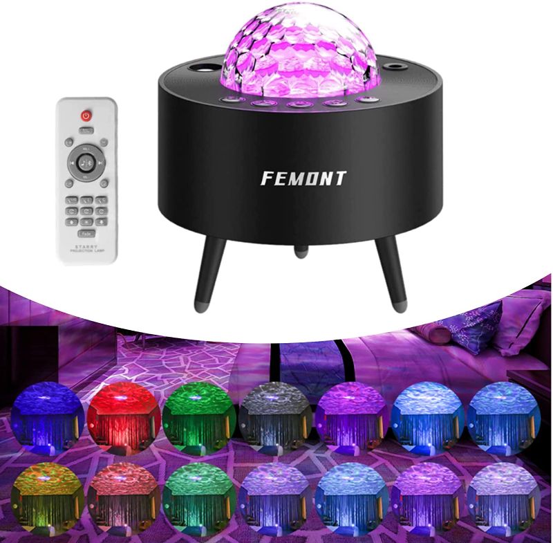 Photo 1 of Femont ®Galaxy Projector for Bedroom,Night Light with Built-in Bluetooth Speaker, White Noise Led Starry Lamp for Kids Adults, Ambient Light for Home Decor Party Gaming Room, Home Theater, Ceiling