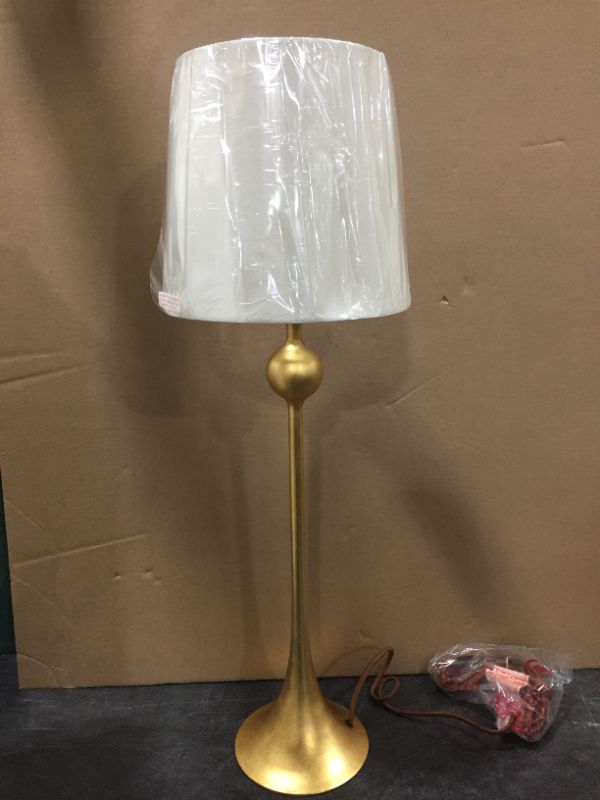 Photo 1 of Dover Buffet Lamp in Gild with Linen Shade 32"